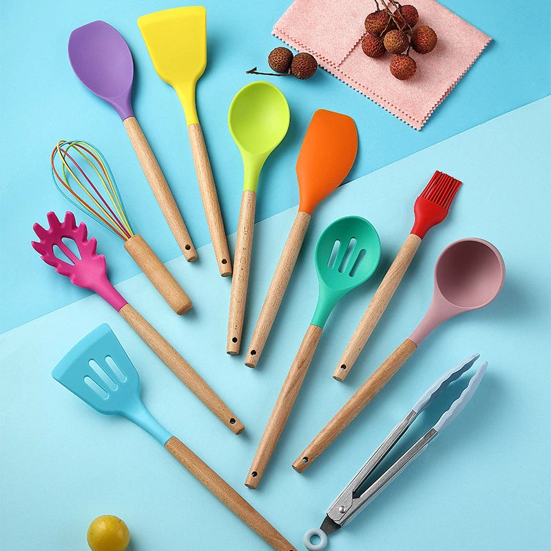 Silicone Kitchen Utensil Set – Heat Resistant & Non-Stick
