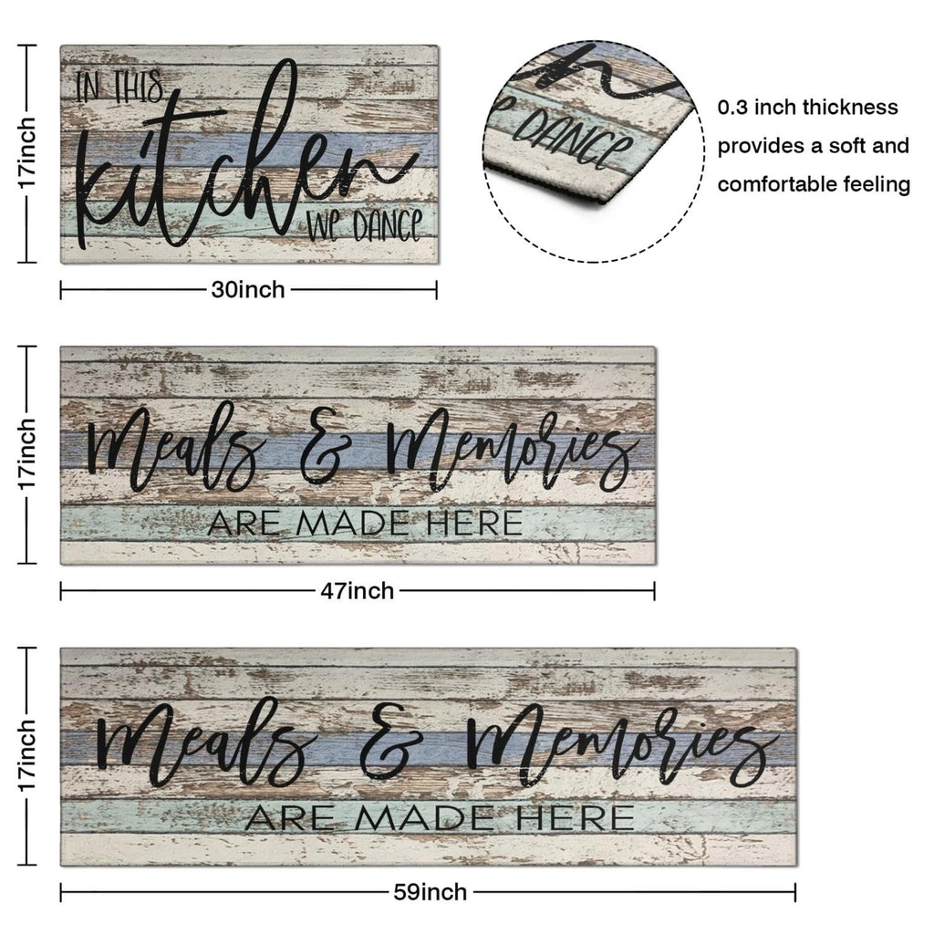 Kitchen Rug Sets of 3 Piece Non Slip Kitchen Rugs and Mats Washable Kitchen M