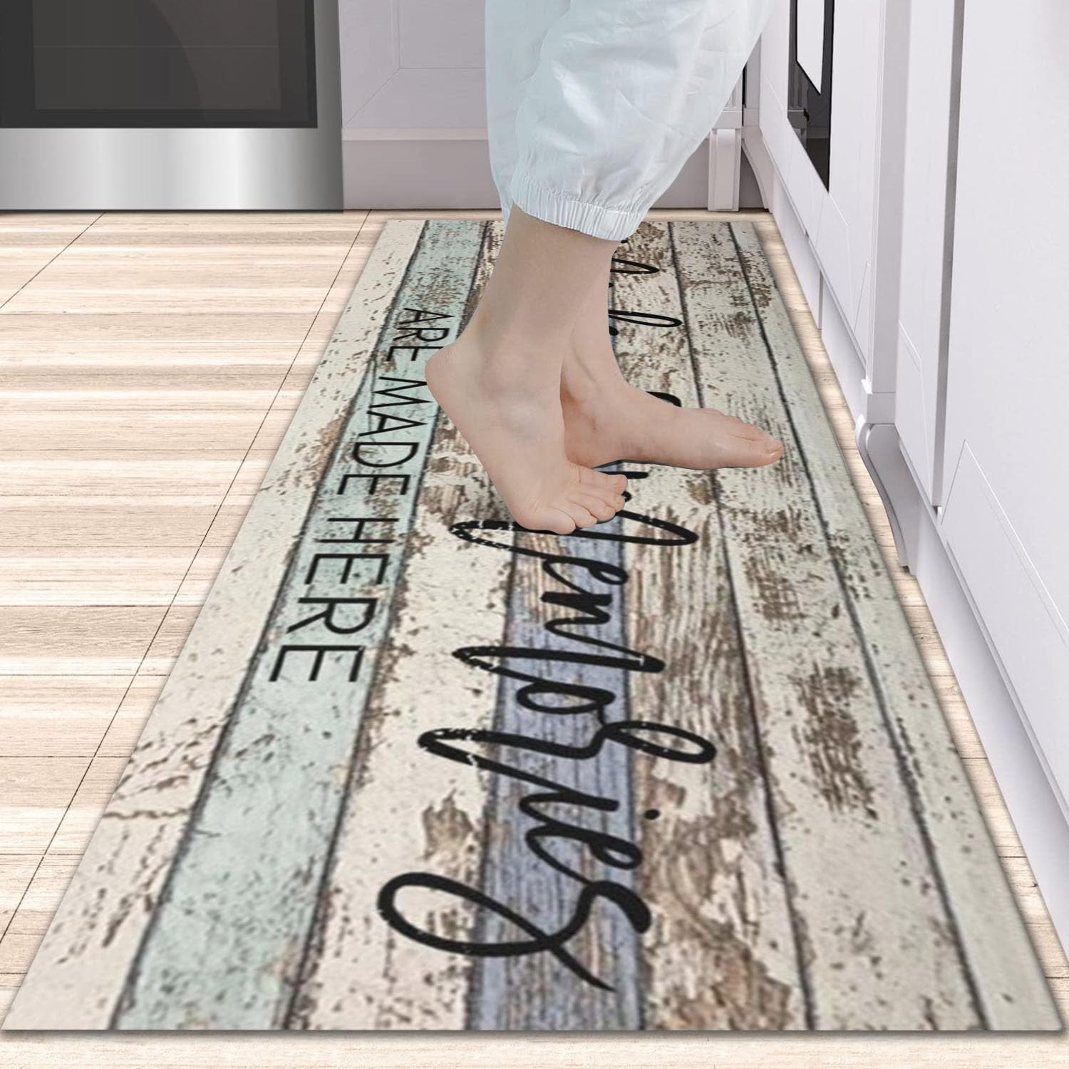 Kitchen Rug Sets of 3 Piece Non Slip Kitchen Rugs and Mats Washable Kitchen M