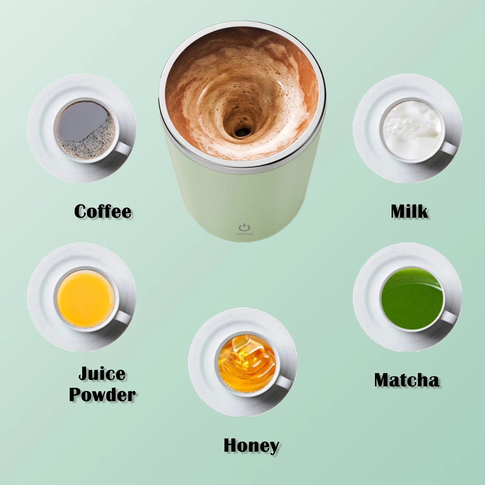 Rechargeable Self Stirring Mug - Magnetic Electric Auto Mixing Stainless Steel Cup for Office/Kitchen/Travel/Home Coffee/Tea/Hot Chocolate/Milk-410 Ml/13.9 Oz(Beige)