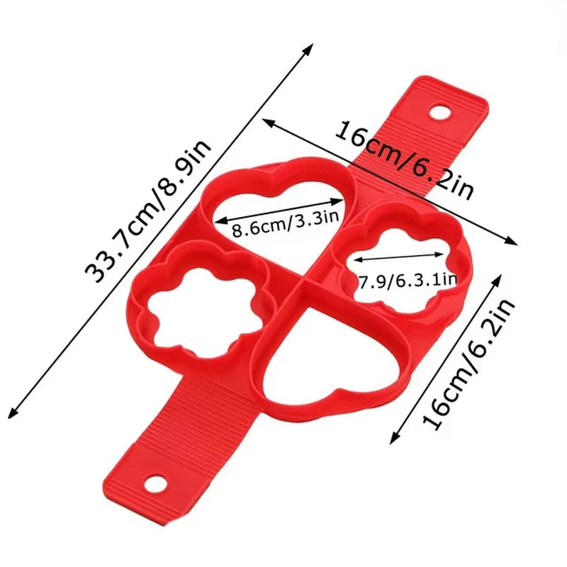 Egg Pancake Ring Nonstick Pancake Maker Mold Silicone Egg Cooker Fried Egg Shaper Omelet Moulds for Kitchen Baking Accessories