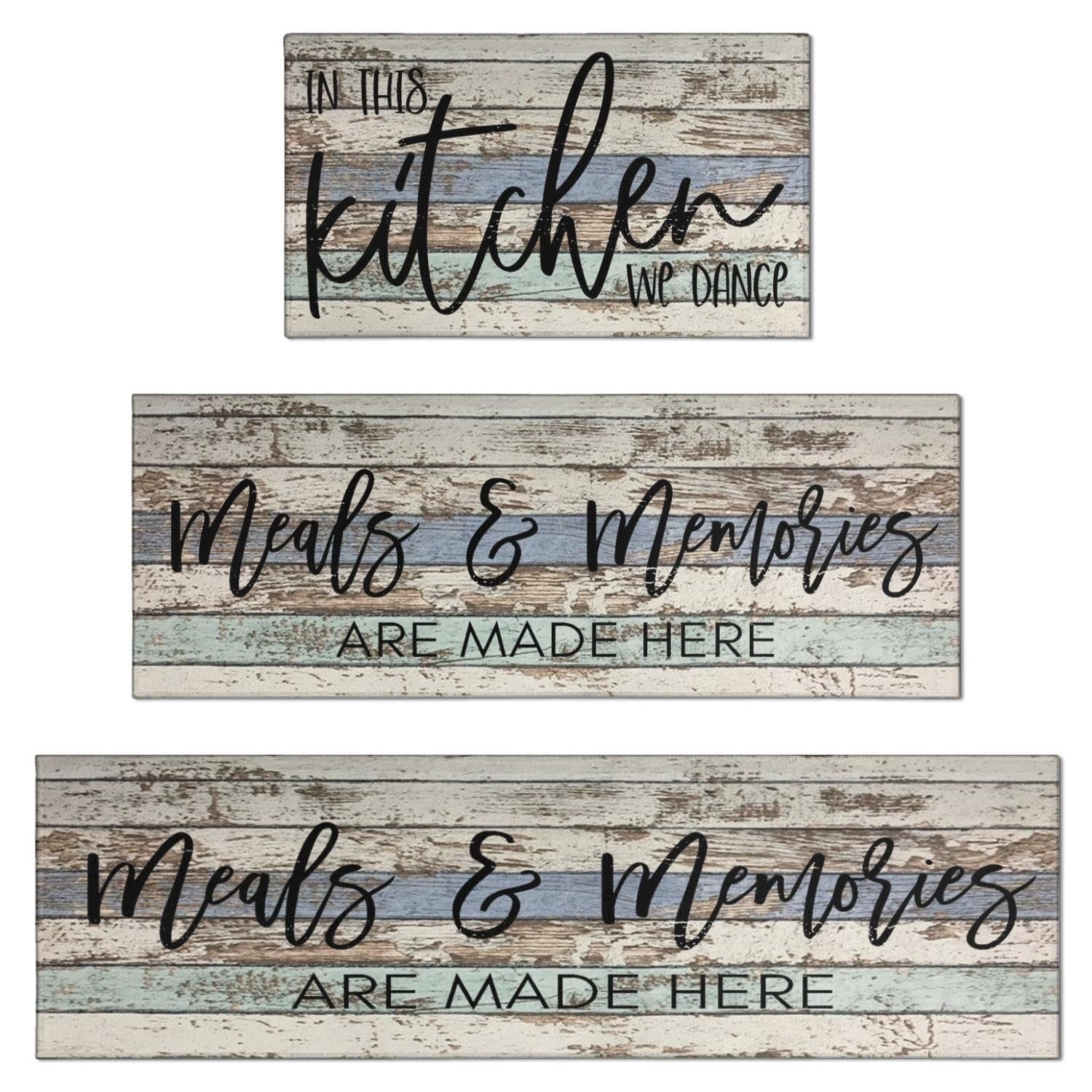 Kitchen Rug Sets of 3 Piece Non Slip Kitchen Rugs and Mats Washable Kitchen M