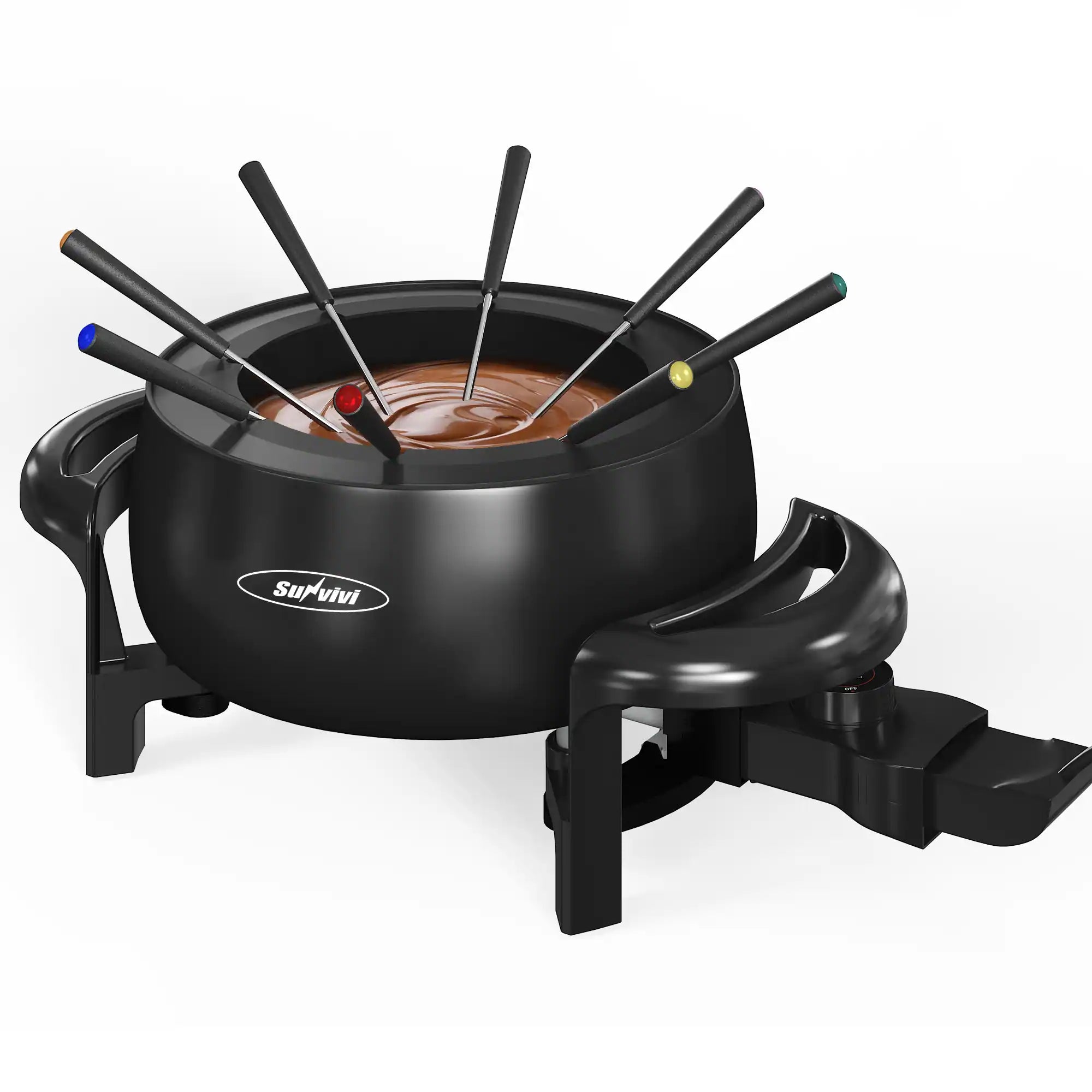 3 QT Electric Fondue Pot Set for Melting Chocolate Cheese