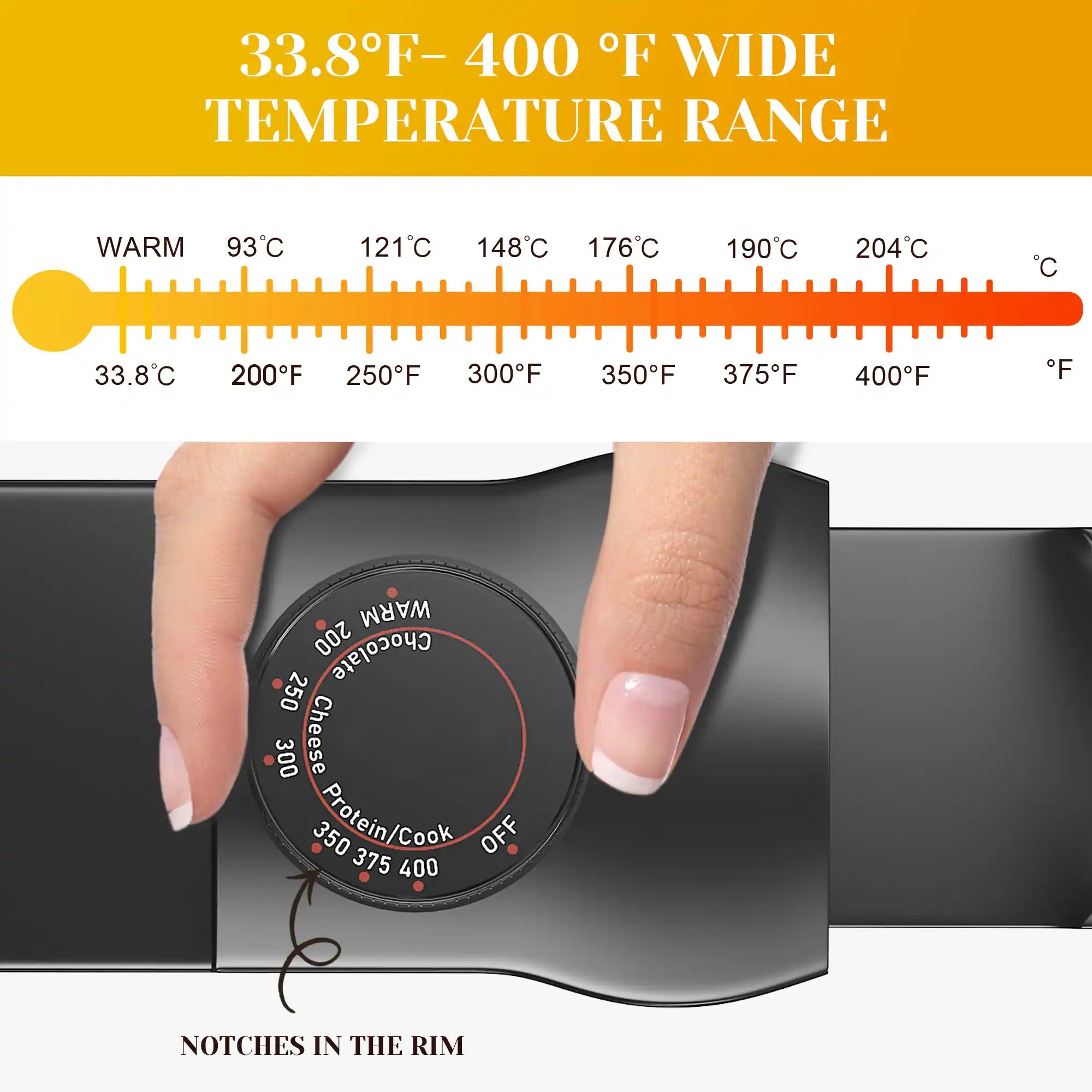 3 QT Electric Fondue Pot Set for Melting Chocolate Cheese