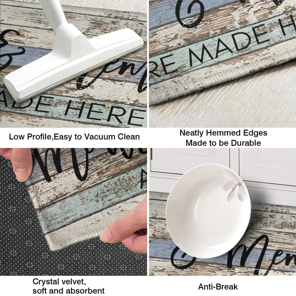 Kitchen Rug Sets of 3 Piece Non Slip Kitchen Rugs and Mats Washable Kitchen M