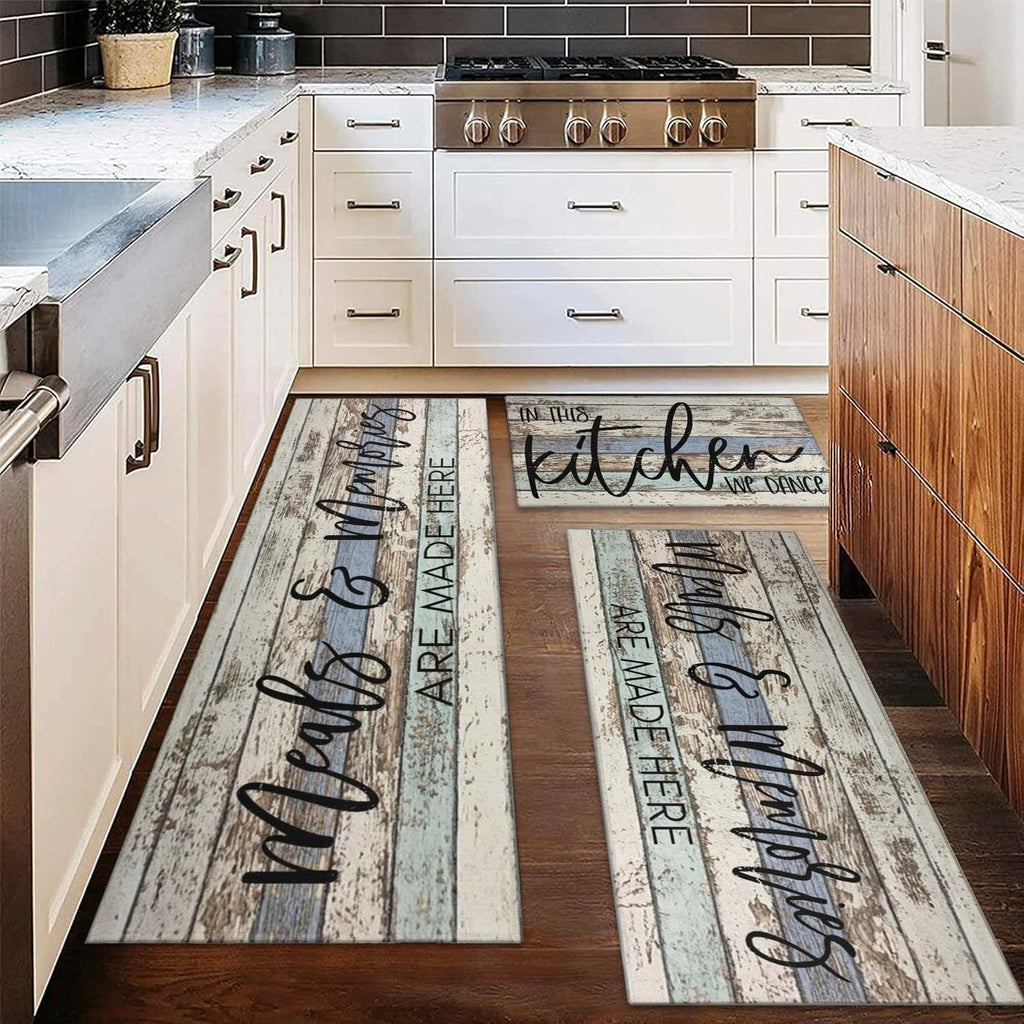 Kitchen Rug Sets of 3 Piece Non Slip Kitchen Rugs and Mats Washable Kitchen M