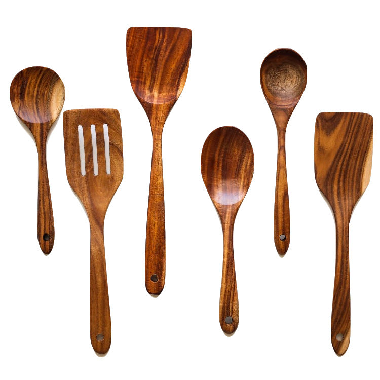 Premium Wooden Cooking Utensils 7 Sets